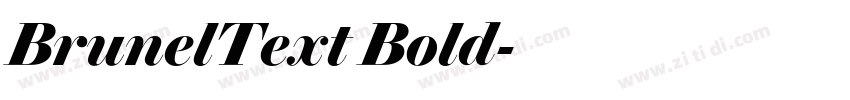 BrunelText Bold字体转换